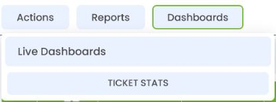 Dashboard available from the Tickets view